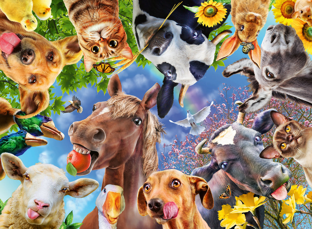 Puslespil Funny farmyard friends 200 brikker