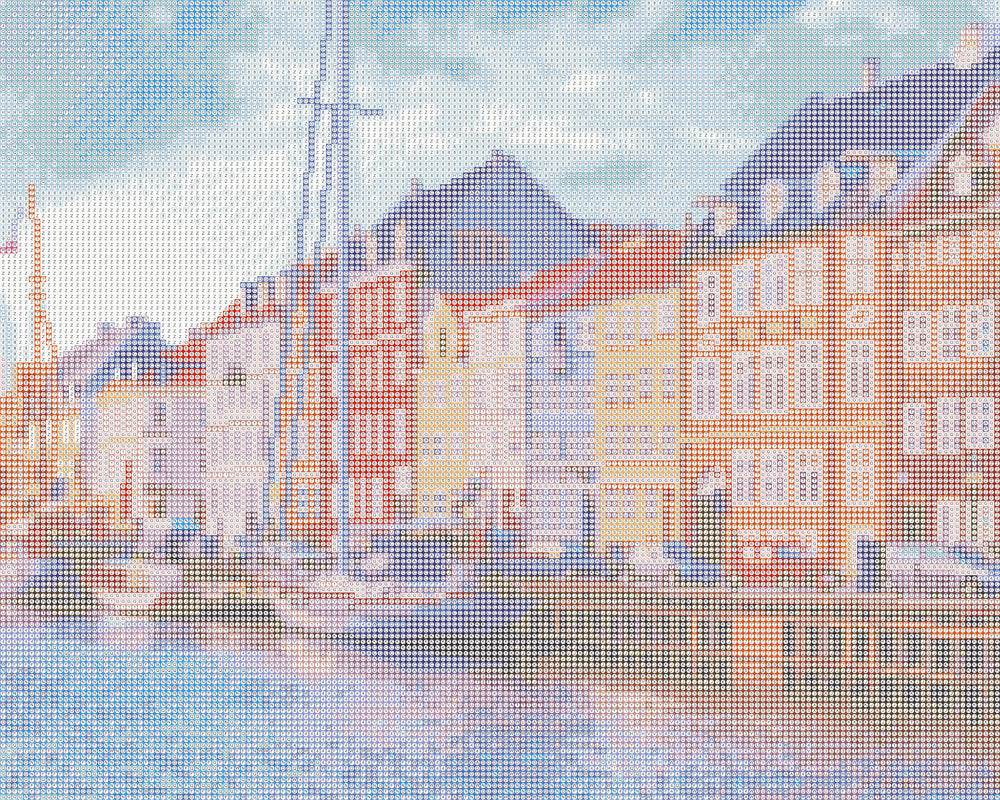 Diamond Art lærred nyhavn 40 x 50 cm