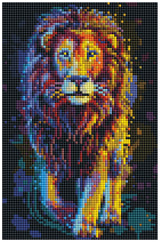 Diamond Art lærred løve 30 x 20 cm