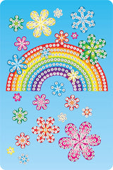 Diamond Art regnbue/blomster 10 x 15 cm