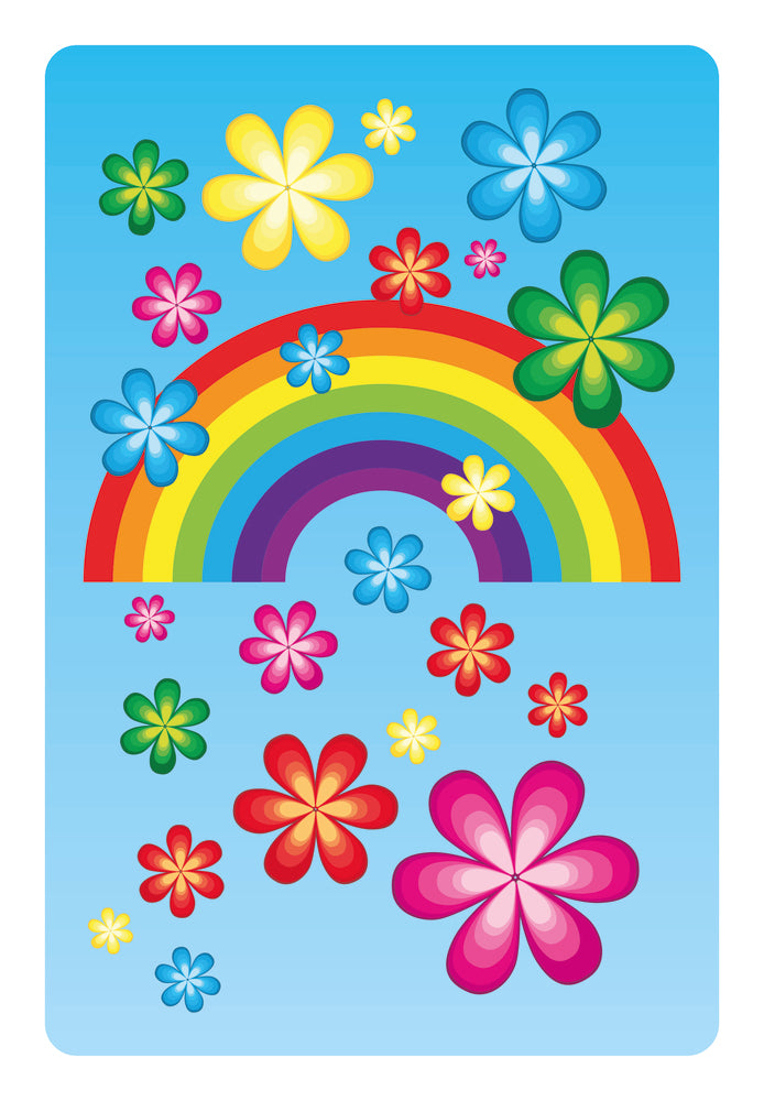 Diamond Art regnbue/blomster 10 x 15 cm