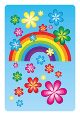 Diamond Art regnbue/blomster 10 x 15 cm