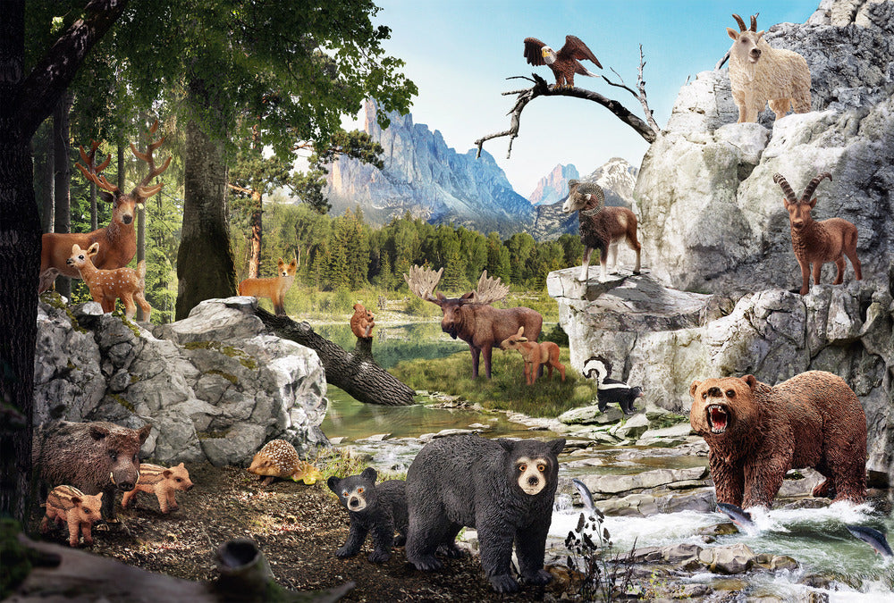 Puslespil The animals of the forest 40 brikker