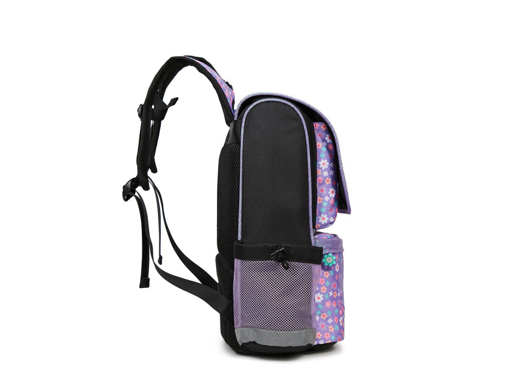 Skoletaske Tuoin blomster med gymnastikpose. Ca. 19 liter