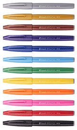 PENTEL FIBERPEN Brush Sign SES15C sæt m/12 ass Farver