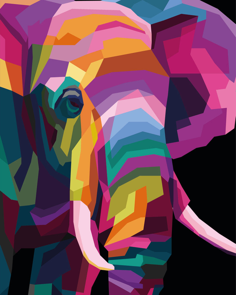 Diamond Art lærred elefant 40 x 50 cm