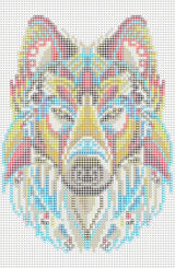 Diamond Art lærred ulv 30 x 20 cm