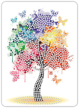Diamond Art sommerfugletræ 13 x 18 cm