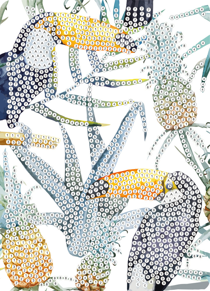 Diamond Art tukaner 13 x 18 cm