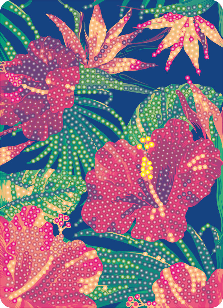 Diamond Art Hawaii blomster 13 x 18 cm