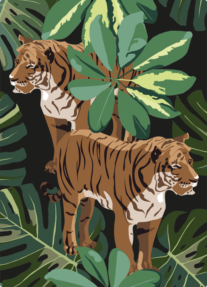 Diamond Art tiger/blade 13 x 18 cm