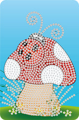 Diamond Art mariehøne/svamp 10 x 15 cm