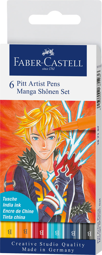 Pitt artist b manga Faber-Castell shonen 6 ass