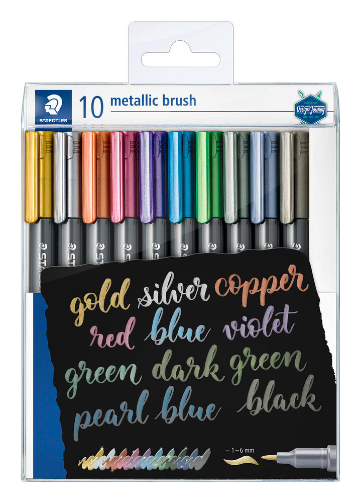 Penseltusser Staedtler metallic brush 10 stk. ass farver