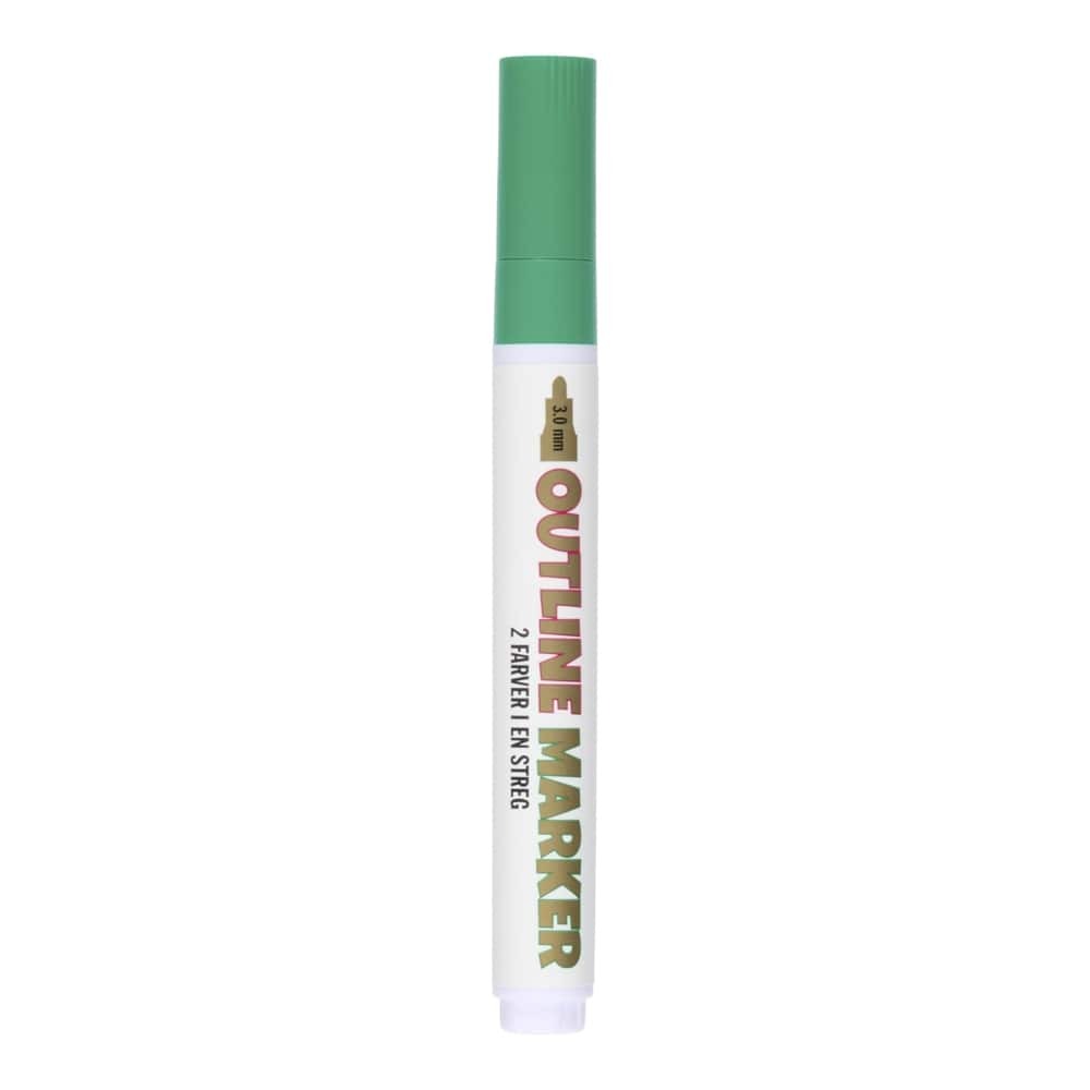 Marker outline 3.0 mm 2 i en guld/farver 12 ass