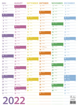 Vægkalender trend 2022 36 x 49 cm Mayland