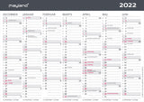 Bordkalender A5 moderne 2022 21 x 15 cm Mayland
