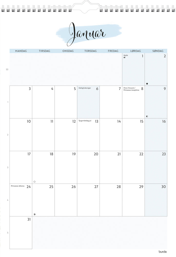 Vægkalender A3 life organizer 2022 29,7 x 42 cm Mayland