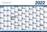 Kæmpekalender 13 mdr vinyl 2022 100 x 70 cm Mayland