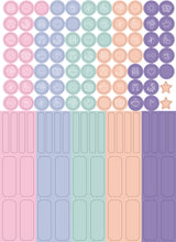 Familiekalender pastel med stickers 2022 25 x 42 cm Mayland
