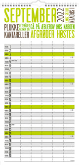 Familiekalender trendart 2022 22 x 43 cm Mayland