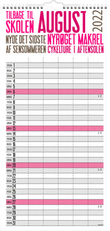Familiekalender trendart 2022 22 x 43 cm Mayland