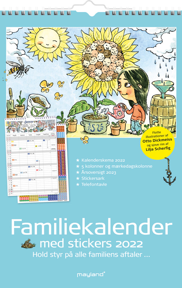 Familiekalender A3 Otto Dickmeiss illu. 5 kol. 2022 Mayland