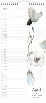 Vægkalender Toril Bækmark & Lilja Scherfig 2022 23 x 50 cm