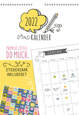Familiekalender A3 m/stickers doodle 2022 29,7x42cm Mayland