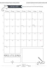 Familiekalender A3 m/stickers doodle 2022 29,7x42cm Mayland