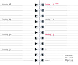 Nano planner kunstskind sort 2022 6,5 x 10 cm Mayland