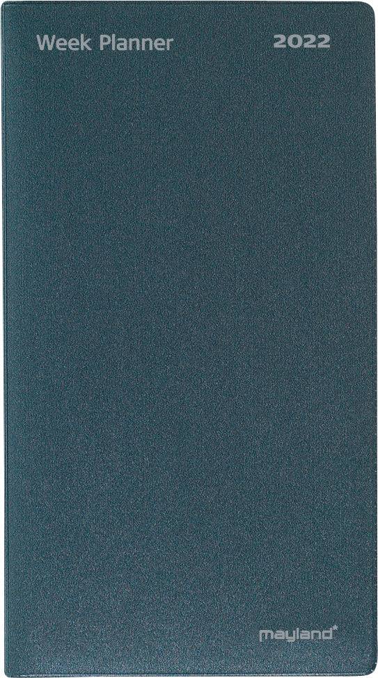 Week planner vinyl grå 2022 9,5 x 17 cm Mayland