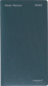 Week planner vinyl grå 2022 9,5 x 17 cm Mayland