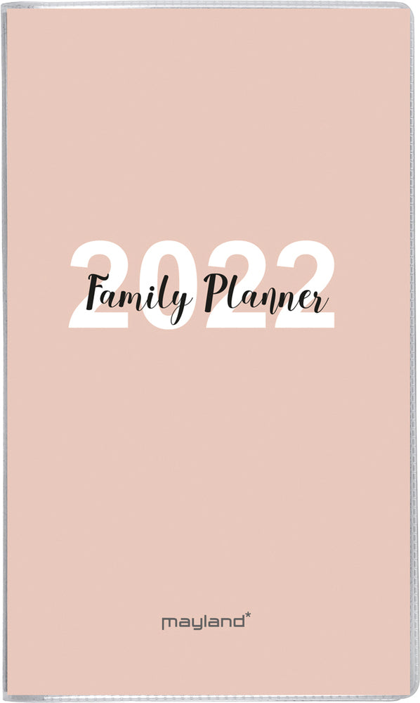 Family planner månedskal. 4 kol. 2022 8,8 x 16,6 cm Mayland