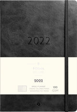 Ugekalender A5 forma deluxe tvær. sort 14,8 x 21 cm Mayland