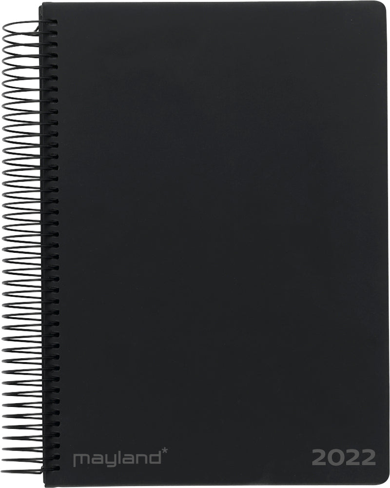 Dagkalender A5 job/privat 14,8 x 21 cm sort 2022 Mayland