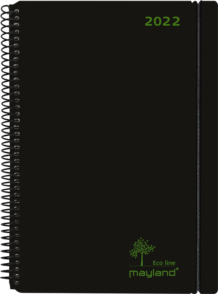 Ugekalender A6 eco line 2022 sort Mayland