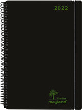 Ugekalender A6 eco line 2022 sort Mayland