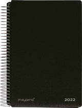 Spiralkalender 2 dage sort pp 2022 12 x 17 cm Mayland