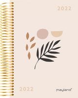 Spiralkalender 1 dag 2022 soft touch blad 12 x 17 cm Mayland