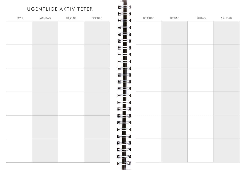 Familiekalender ugeplanner A5 tekstilpræg 2022 Mayland