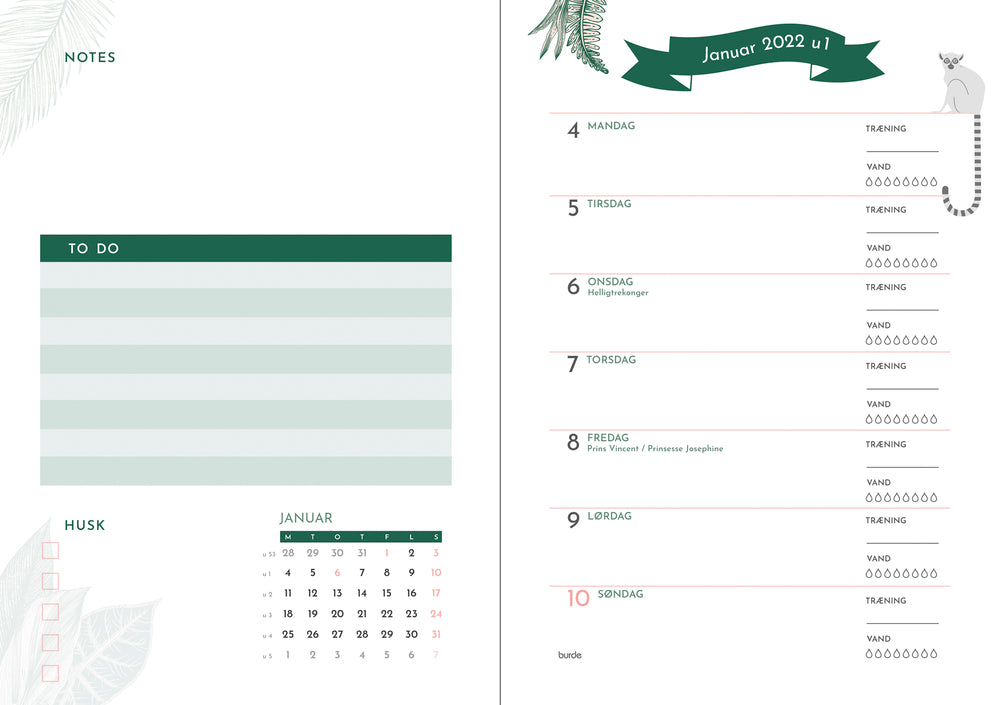 Life planner lemur A5 14,8 x 21 cm Mayland