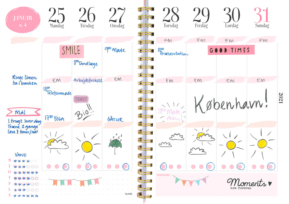 Life planner A5 pink 2022 Mayland