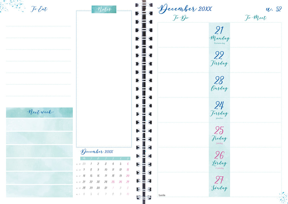 Life planner A5 week blue 2022 Mayland