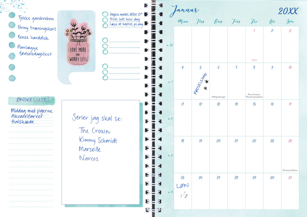Life planner A5 week blue 2022 Mayland