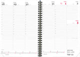 Eco line A5 ugekalender fiberpap sort 2022 15x21cm Mayland
