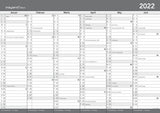 Kontorkalender a2 m/whiteboard-funktion 2022 Mayland
