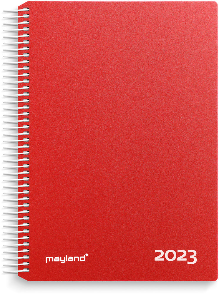 Timekalender 1 dag pp rød 2023 17 x 23,5 cm Mayland