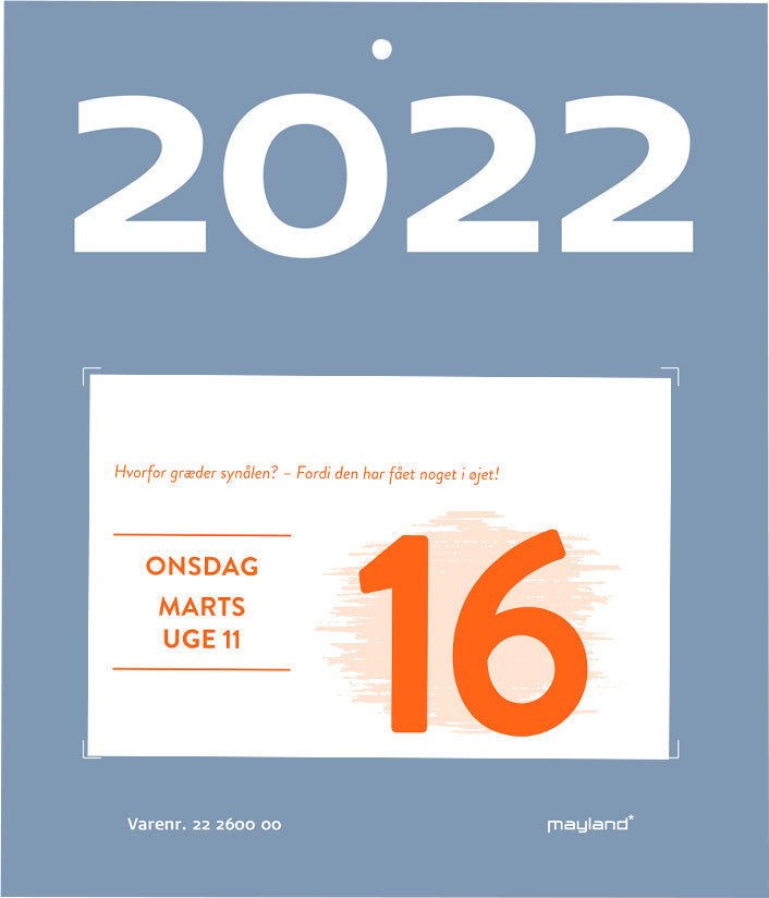 Afrivningskalender humør 2022 10 x 7 cm Mayland