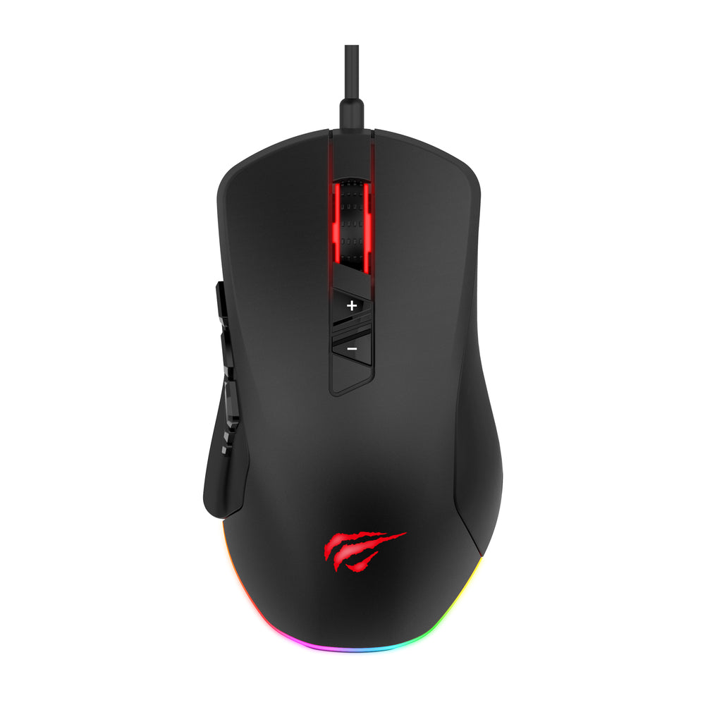Havit RGB Gaming Mouse - 12000 dpi - 8/14 knapper (kabel)